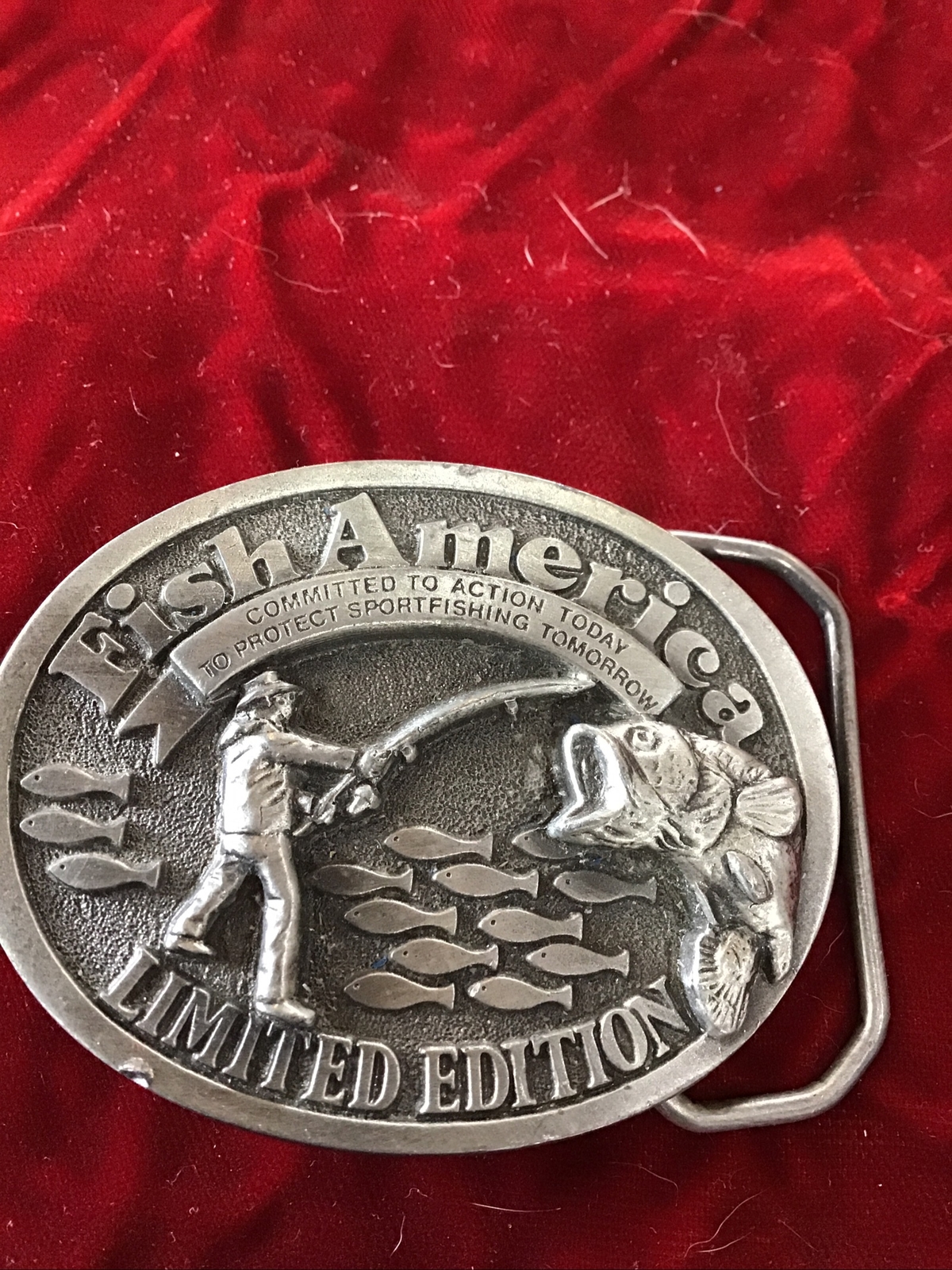The Great American Buckle Co. Novelty Belt Buckle Made In USA Fish America Limit