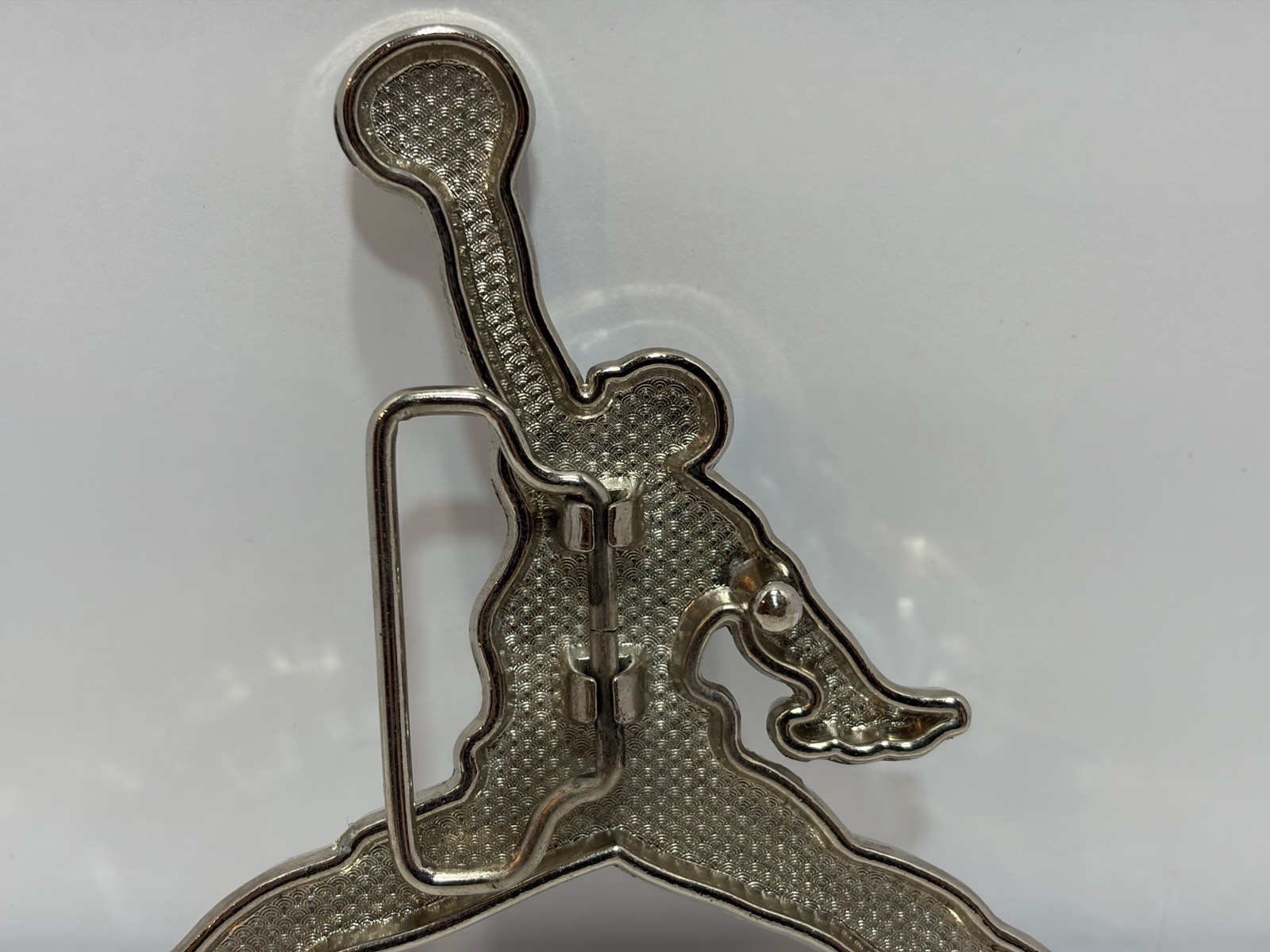 Iced Out Rhinestone Jordan Jumpman Belt Buckle Silver Custom Bling 4.5&Prime;x4&Prime;