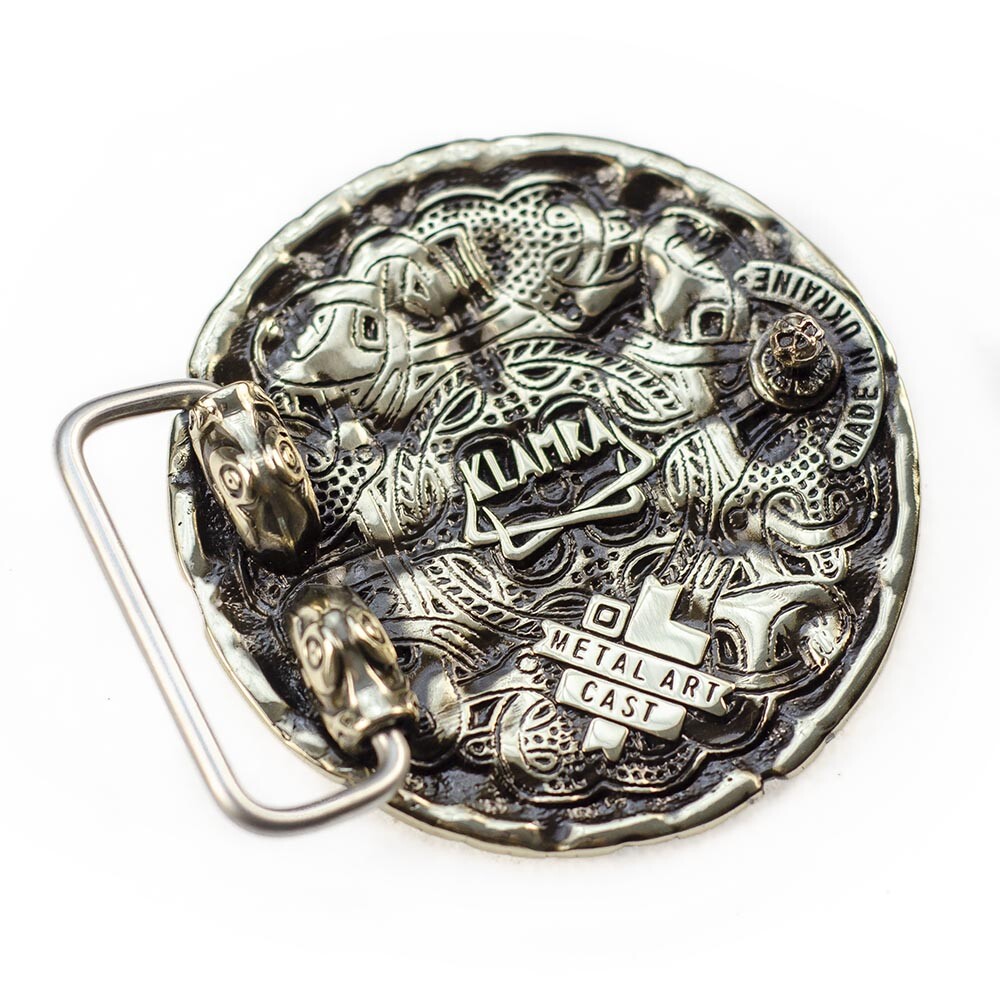 German silver belt buckle Vegvisir, Viking compass buckle, Scandinavian buckle