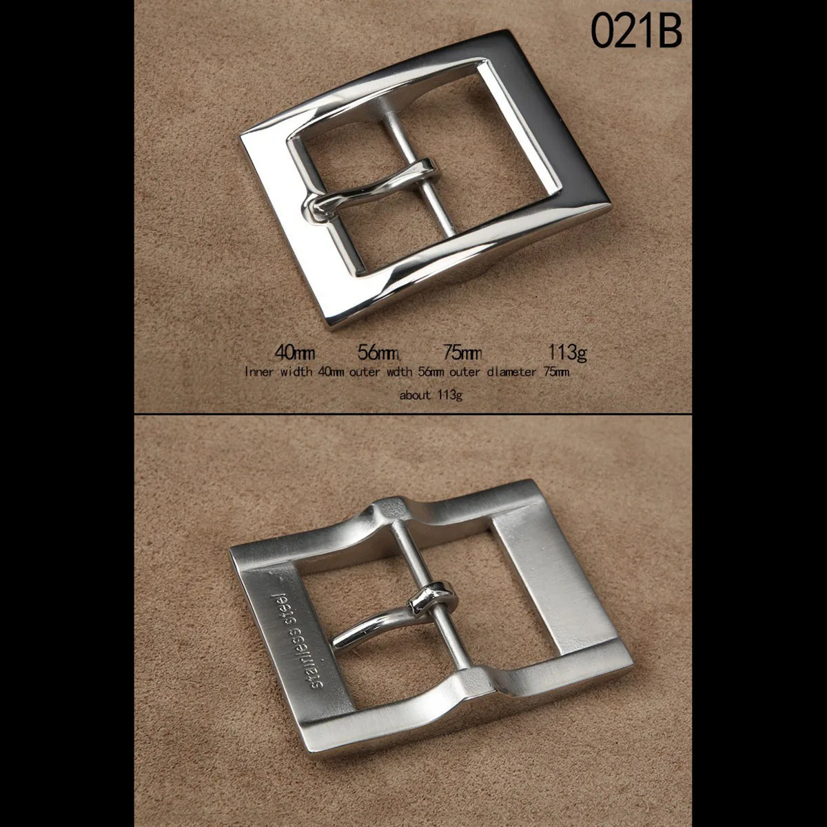 Retro Style Solid Stainless Steel/Brass Belt Buckle for Making Belt Accessories