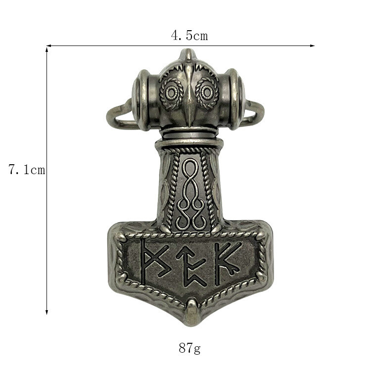 Viking Thor Hammer Belt Buckle for Men&rsquo;s Western Cowboy Motorcycle Riding
