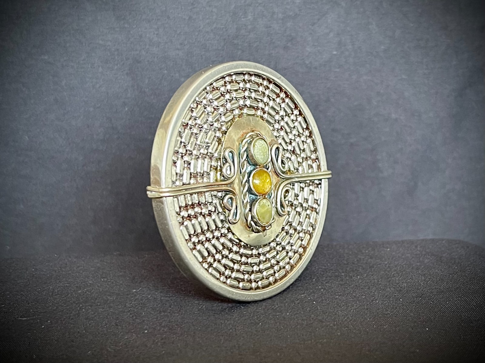 Belt Buckle 2007-2009 Archive Sterling Ring Peruvian Stones OOAK Darren McNeese