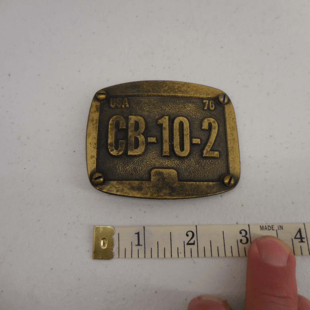 Vintage CB Radio Brass Belt Buckle 10-2 Receiving Well Signal Loud and Clear