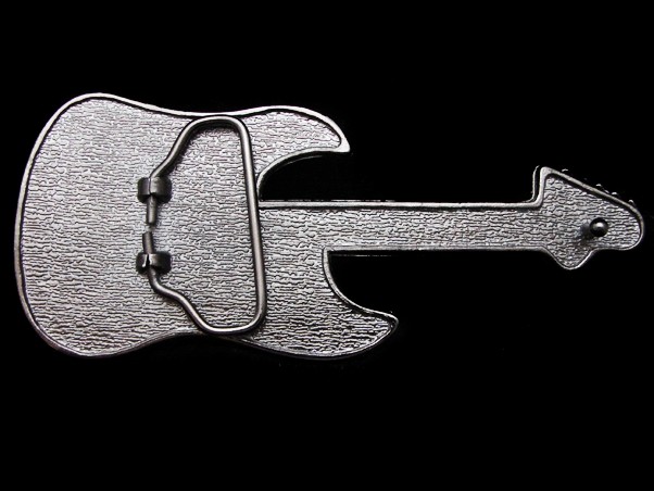 LF11131 REALLY NICE CUT-OUT ***COLORFUL ELECTRIC GUITAR*** MUSIC BELT BUCKLE