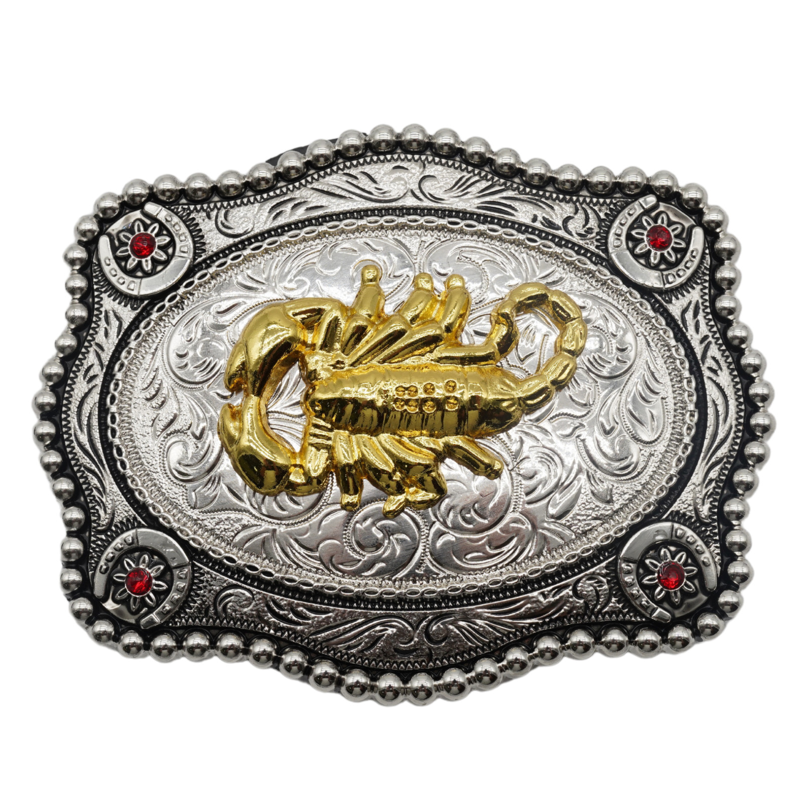 Western texas State Flag Cowboy Rodeo Scorpion Saint Jude Rooster Belt Buckle