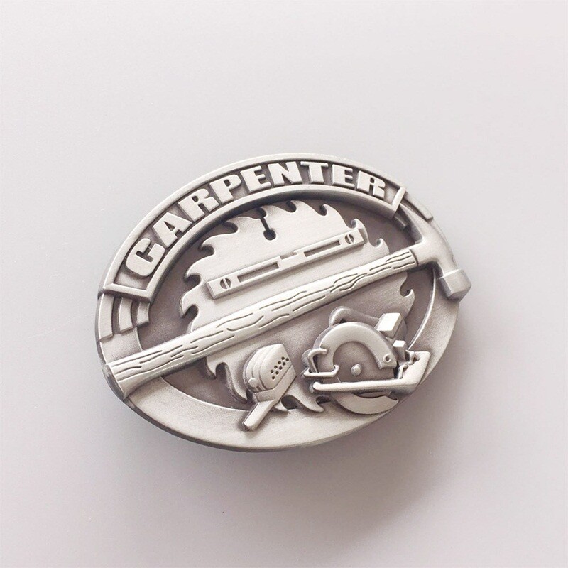 Vintage Style Tradesman Carpenter Western Star Belt Buckle