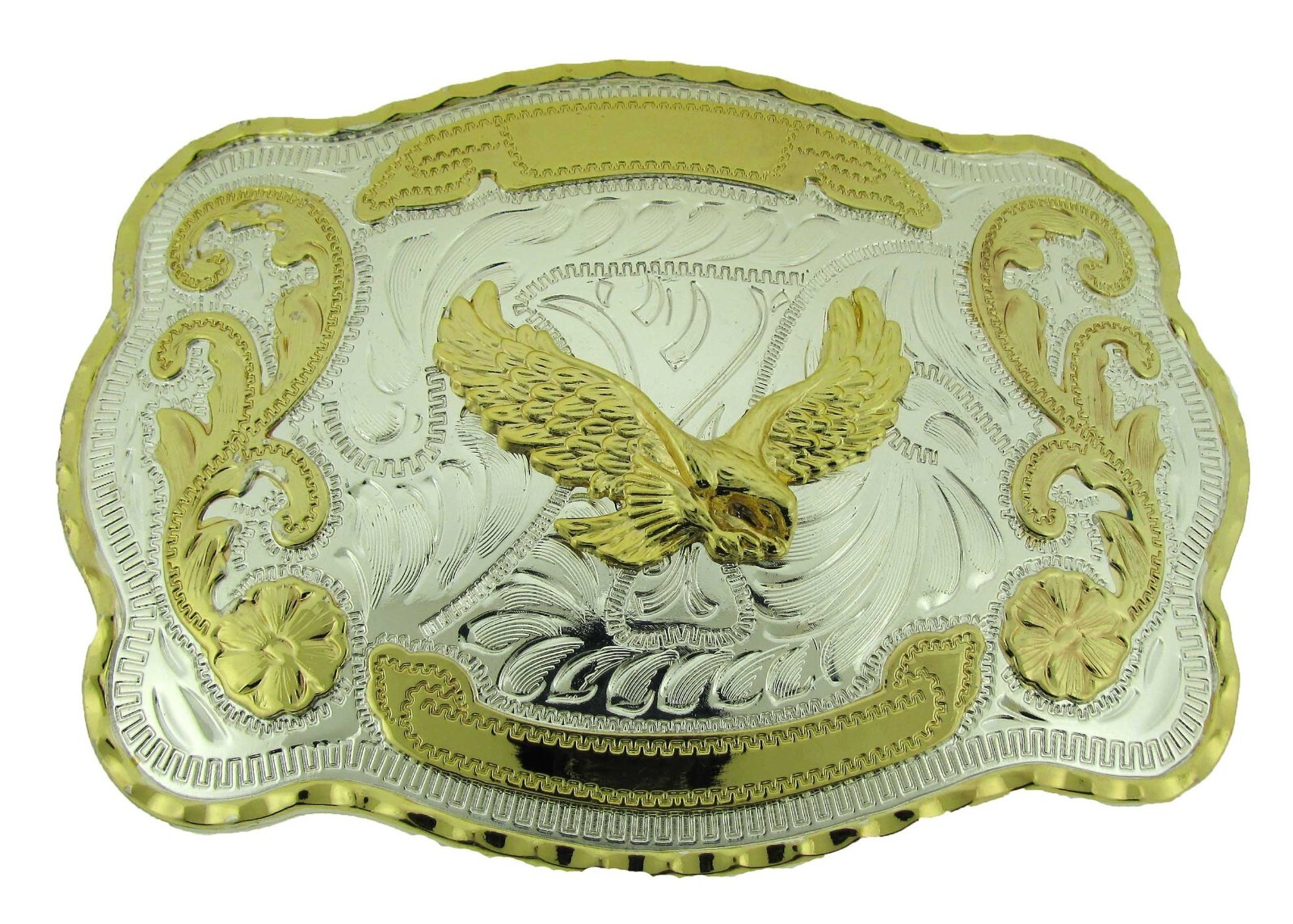 Eagle Belt Buckle Gold Silver Metal Western Cowboy Rodeo Texas Biker Trucker New