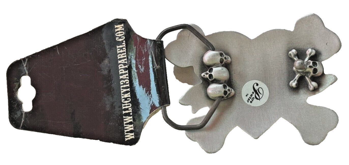 Lucky 13 Belt Buckle Love Sucks Text New Original Officially Licensed Men Women