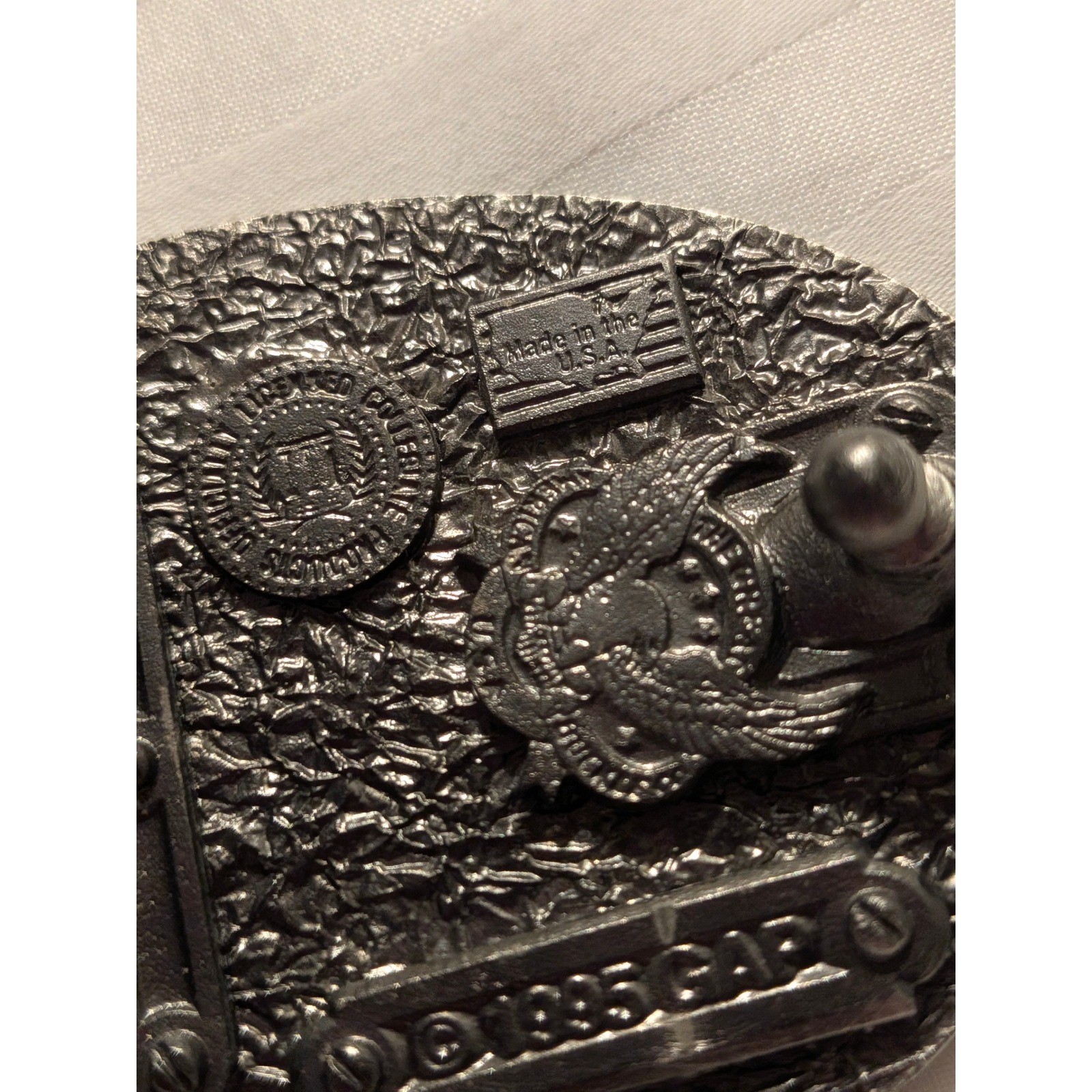 Vintage GAP Belt Buckle Air Force Academy USA 90s Collegiate Pewter Oval Buckle