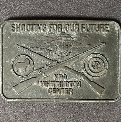 Shooting For Our Future NRA Whittington Center Belt Buckle Rifle F/S