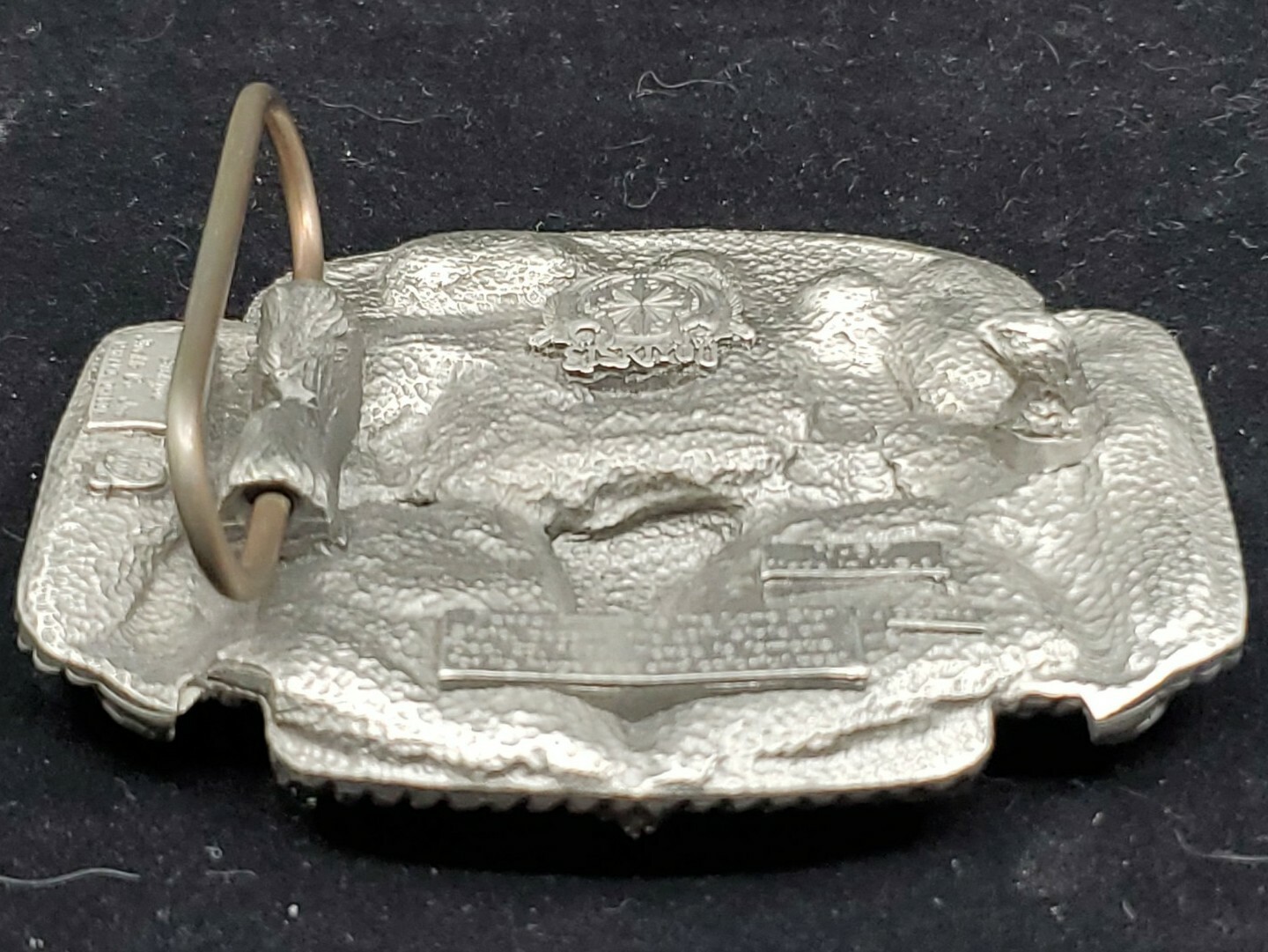 VTG Siskiyou Texas Republic Colorful Flags Longhorn State Seal Belt Buckle 1995