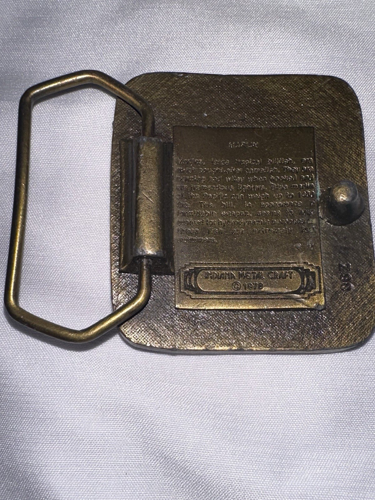 Vintage Marlin Belt Buckle 1978 Indiana Metal Craft