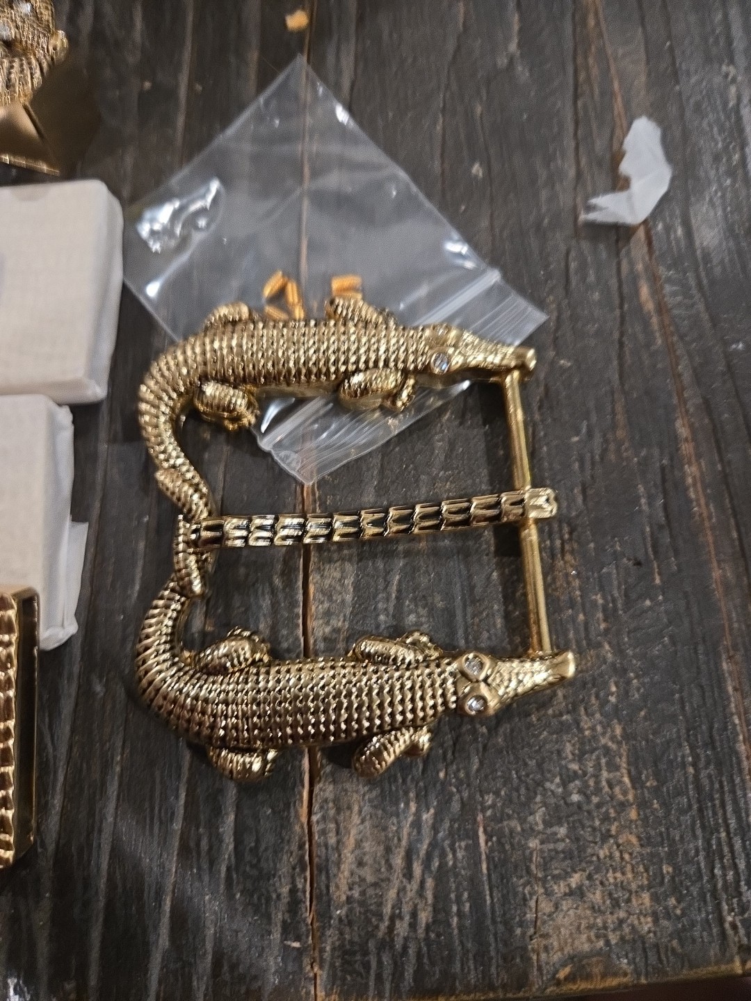 6 Piece Gator Belt Buckle Set