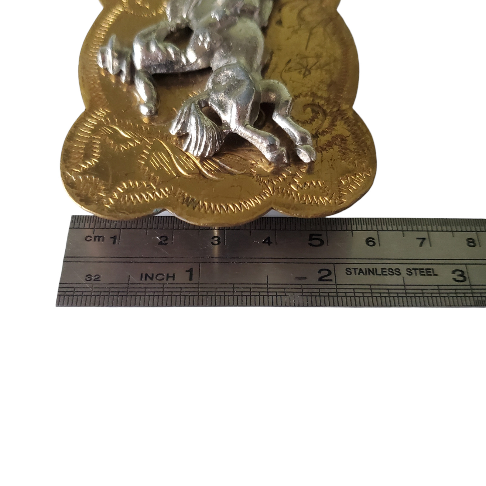 Horse Riding Cowboy Belt Buckle Solid Brass Gold/Silver-Tone Rodeo Western 3D