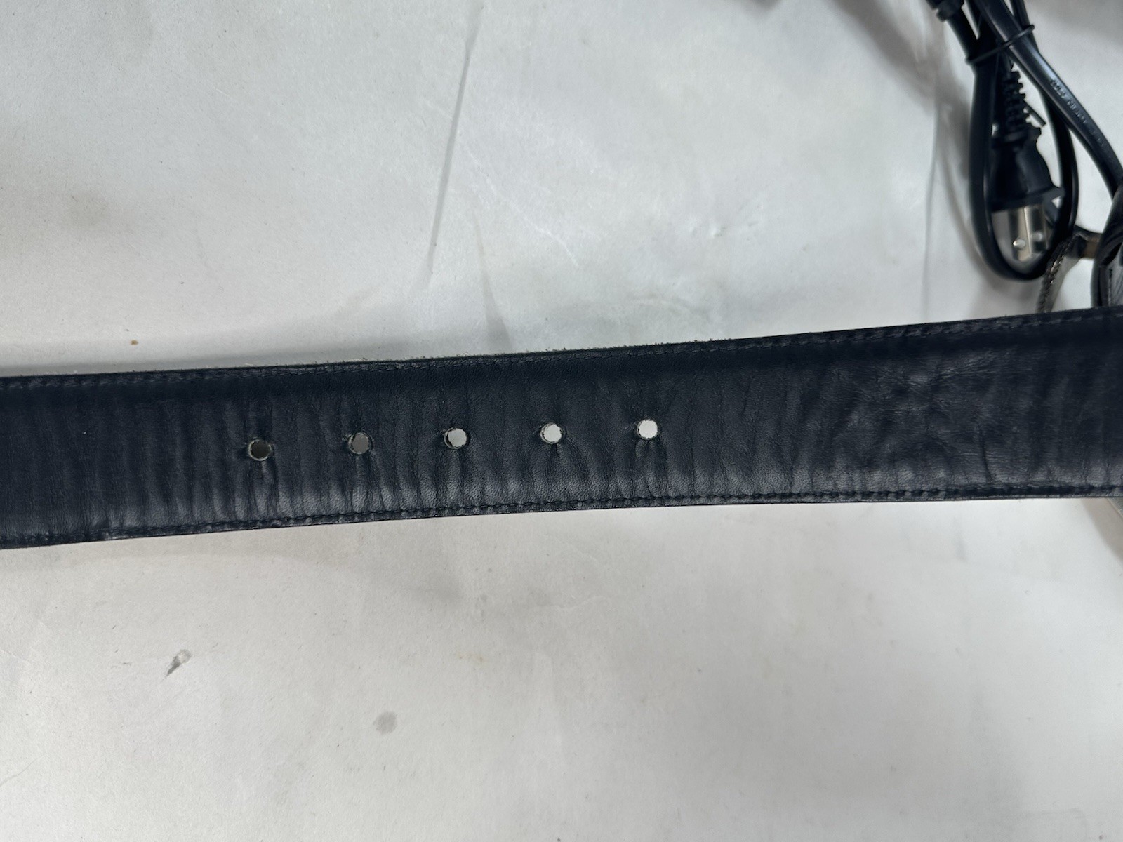Vintage Large Silver Alligator Buckle and Black Alligator Belt Size S Small