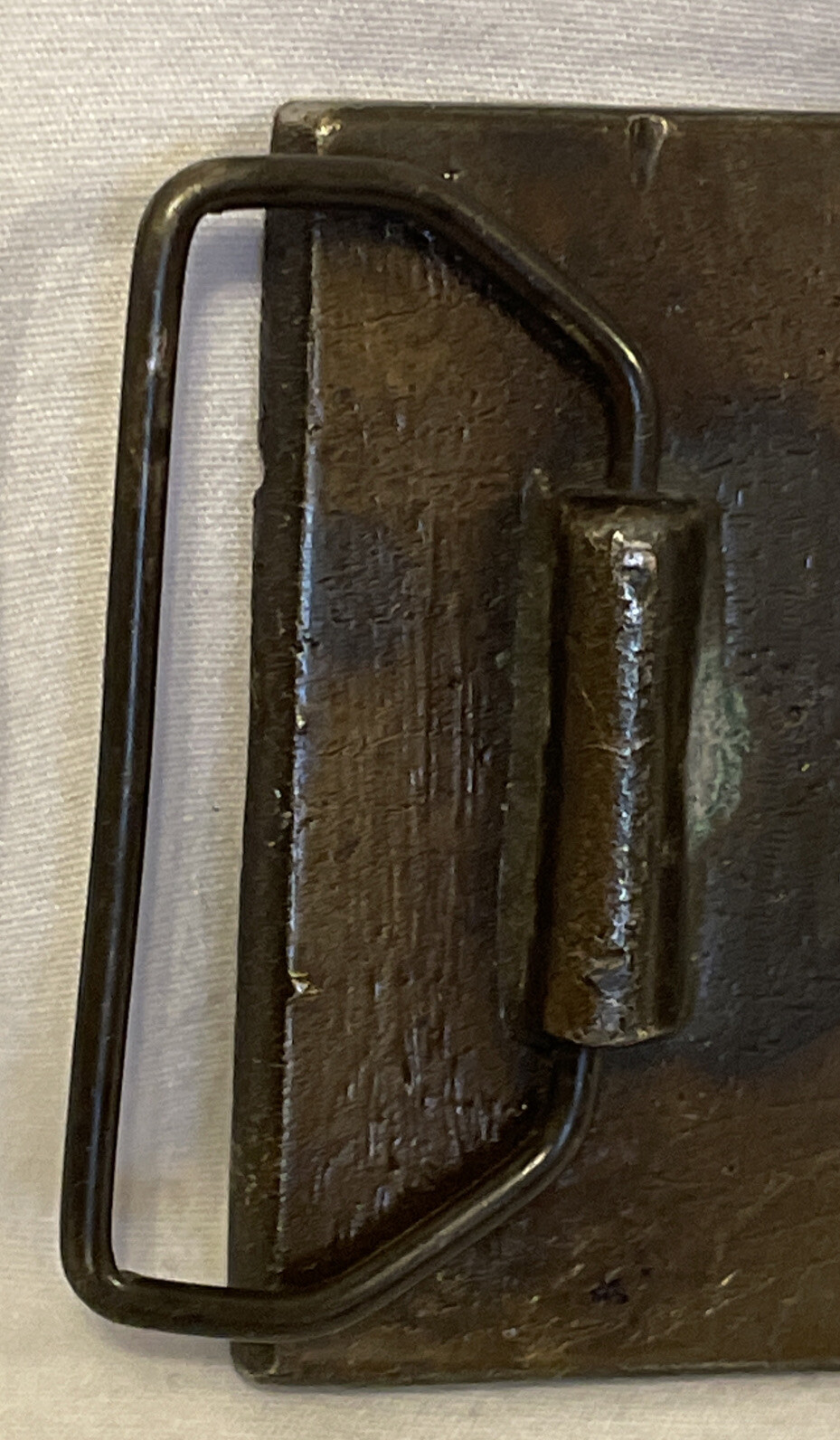 « Buster Brown and Tige in the New York Herald » Bronze Belt Buckle Vintage Brass
