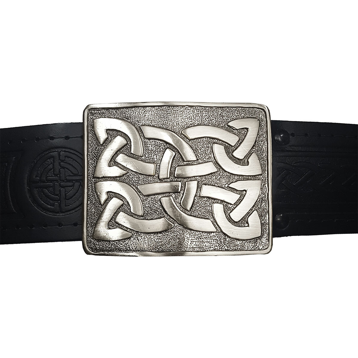 Celtic Weave Antiqued Kilt Belt Buckle Highland Celtic Knot Design
