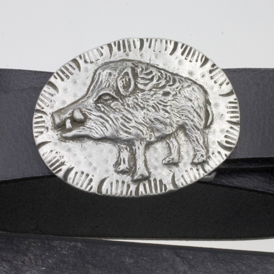 Gürtelschnalle Wildschwein, Trachten Wildschwein Buckle für 4 cm Gürtel gs121