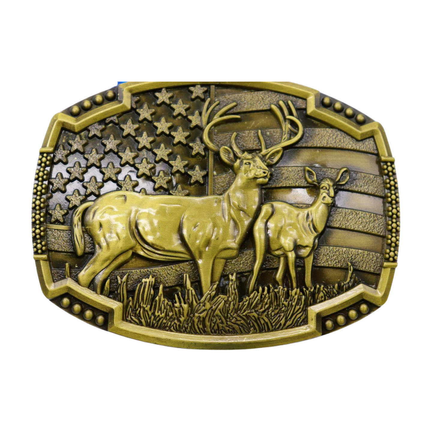 Men Gold Metal Belt Buckle Deer Nature Hunter Western Fashion Accessory Unisex