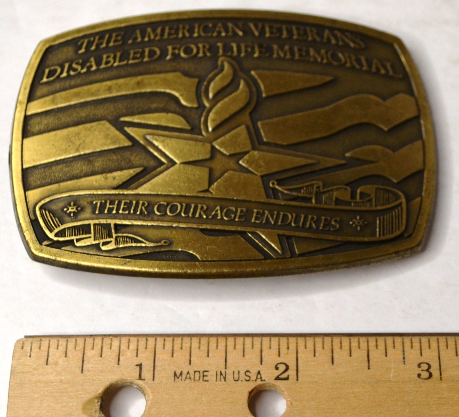 THE AMERICAN VETERANS DISABLED FOR LIFE MEMORIAL 2006 METAL BELT BUCKLE