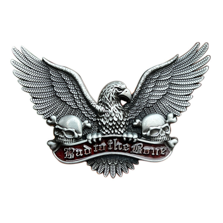 Zinc alloy belt buckle retro Western cowboy skull eagle belt buckle denim style