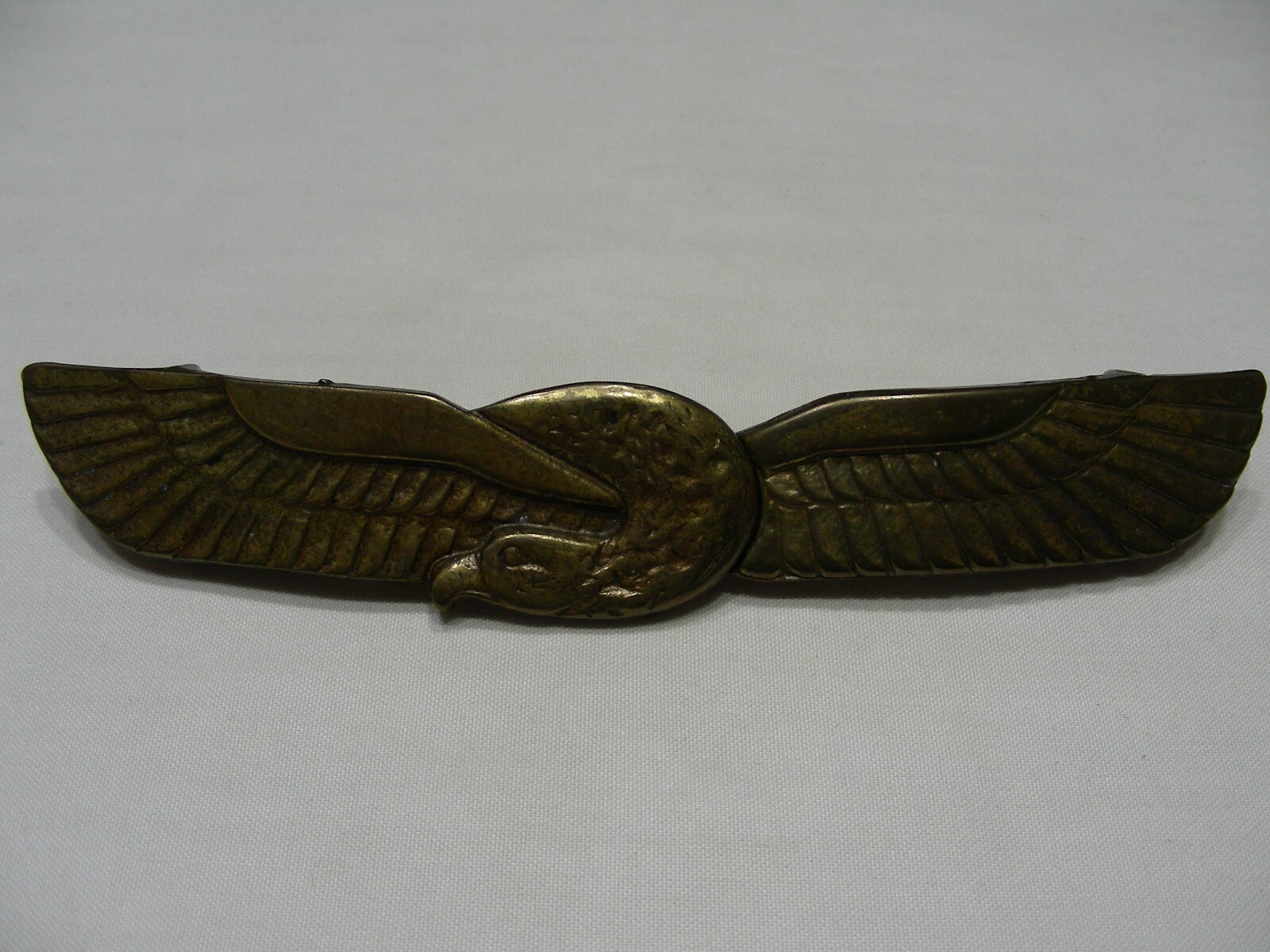 Seagull Themed – Vintage – 2 Piece Brass – 7/8&Prime; x 6 1/2&Prime; Skinny Belt Buckle!