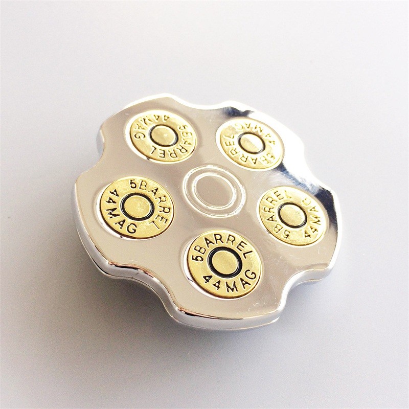 Bright Silver Gun Bullet Spinner Spinning Belt Buckle also Stock in US