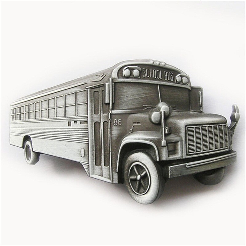 Vintage School Bus Belt Buckle Gurtelschnalle Boucle de ceinture