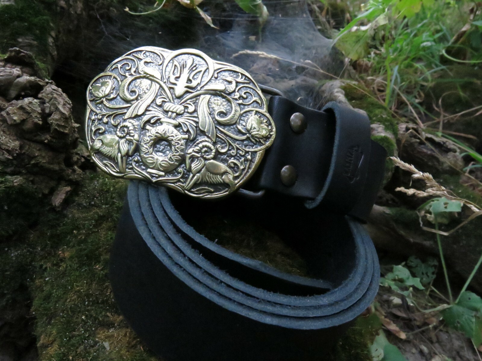Belt buckle « Tree of life », Ornamental belt buckle, Floral belt buckle