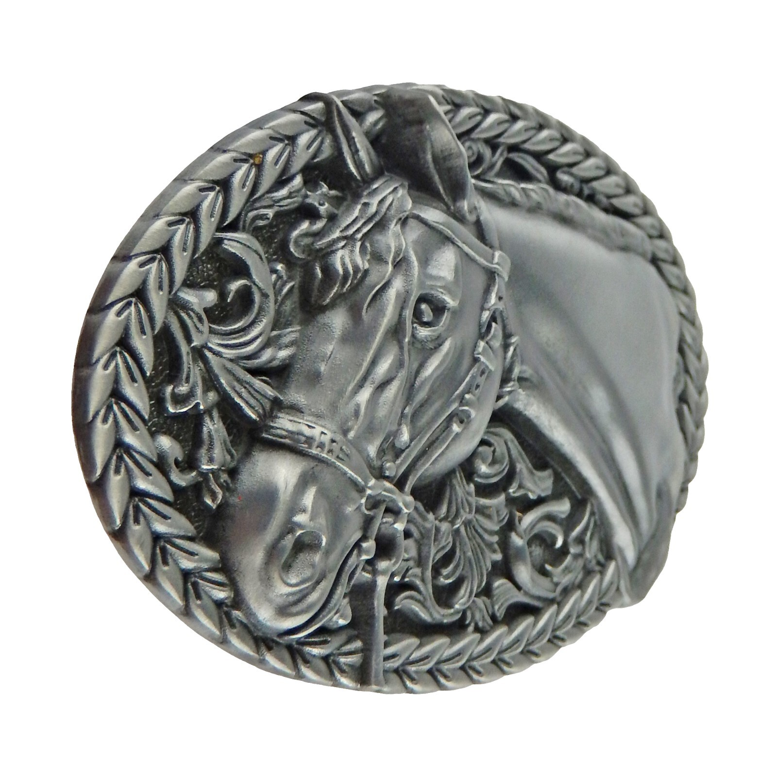 Men&rsquo;s Western Horse Head Belt Buckle Antique Silver Tone Fits 1.5 inch Belt