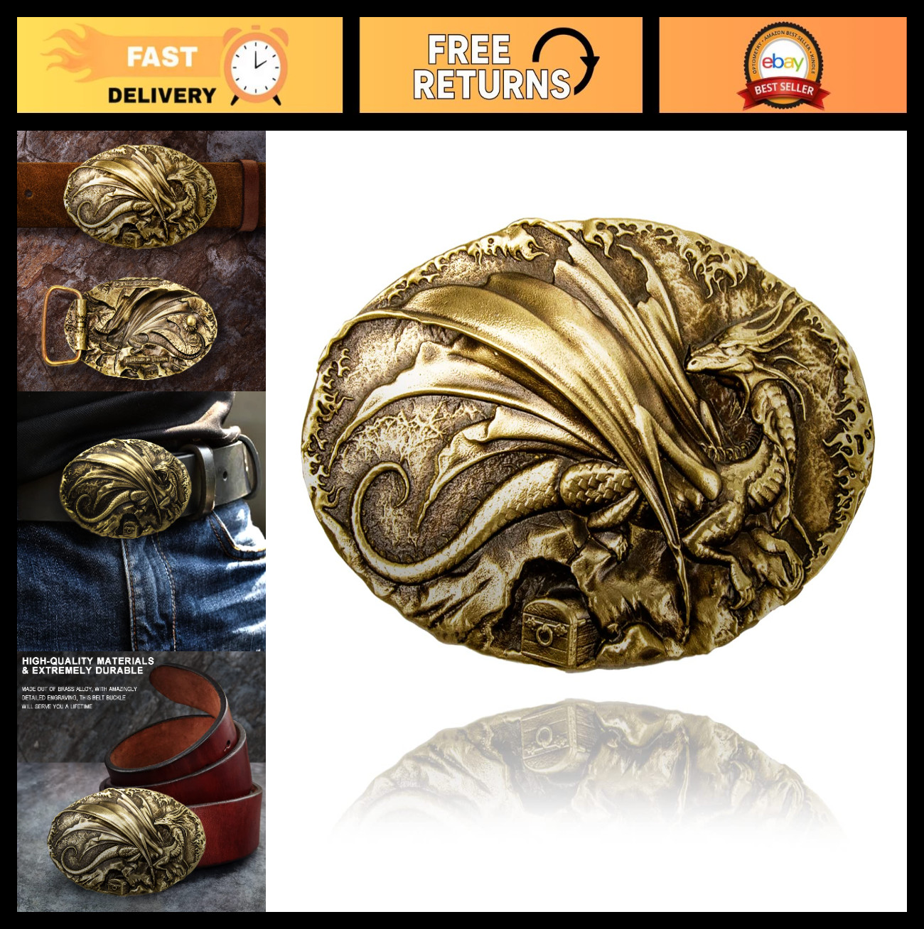 Custom Western Belt Buckles for Men – Brass Buckle Accessories – Stylish Men&rsquo;s B