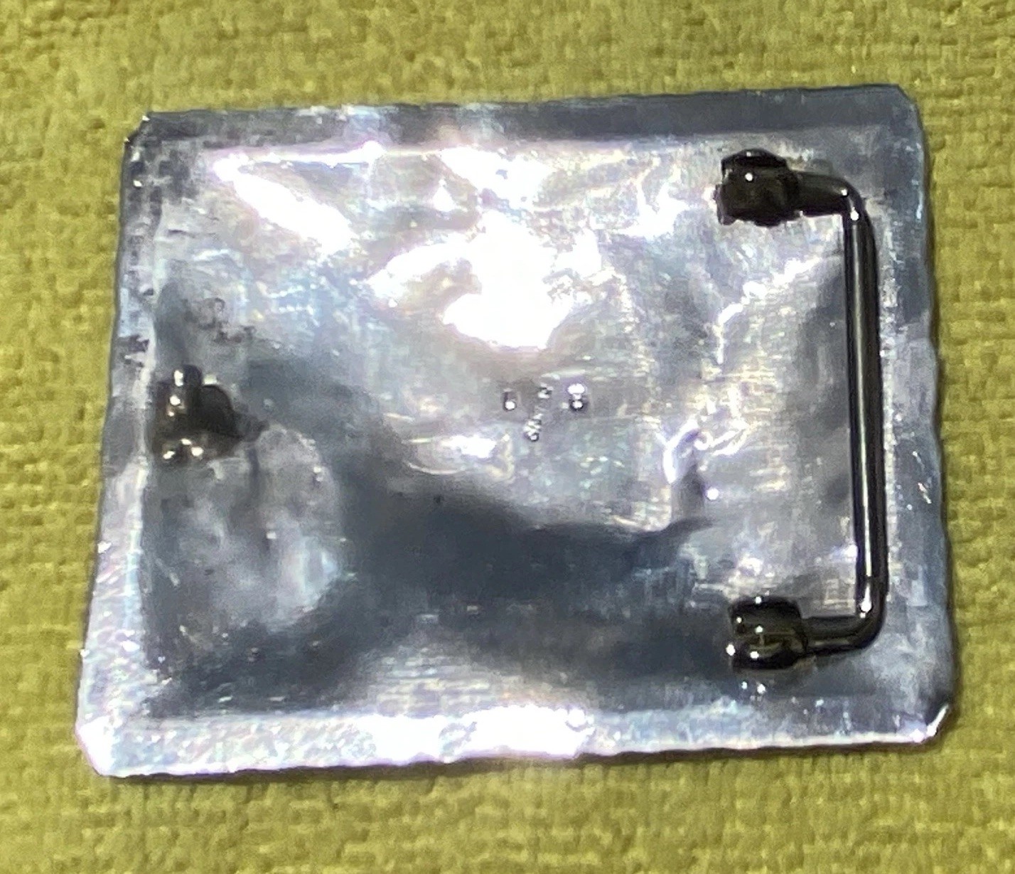 Sterling Silver Coral Belt Buckle signed DB