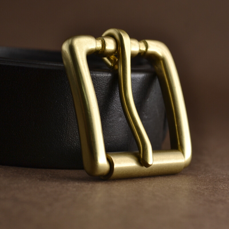 DIY Replacement Roller Belt Buckle 4CM Internal Width Solid Brass Single Prong