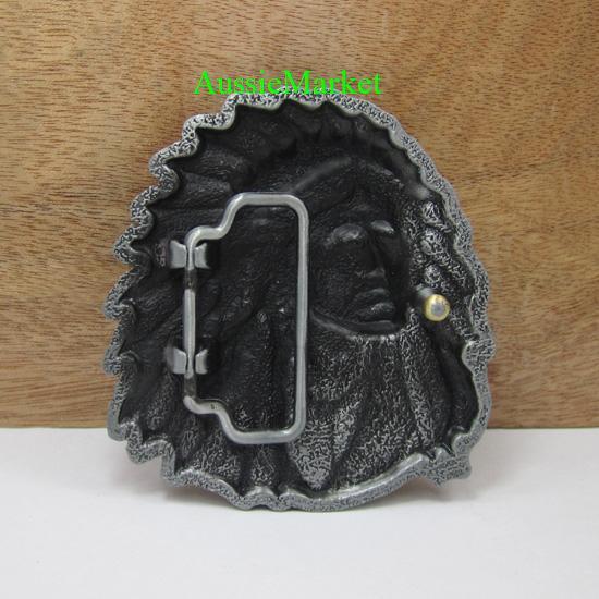 1 x mens ladies belt buckle metal alloy american usa u.s. indian feathers new