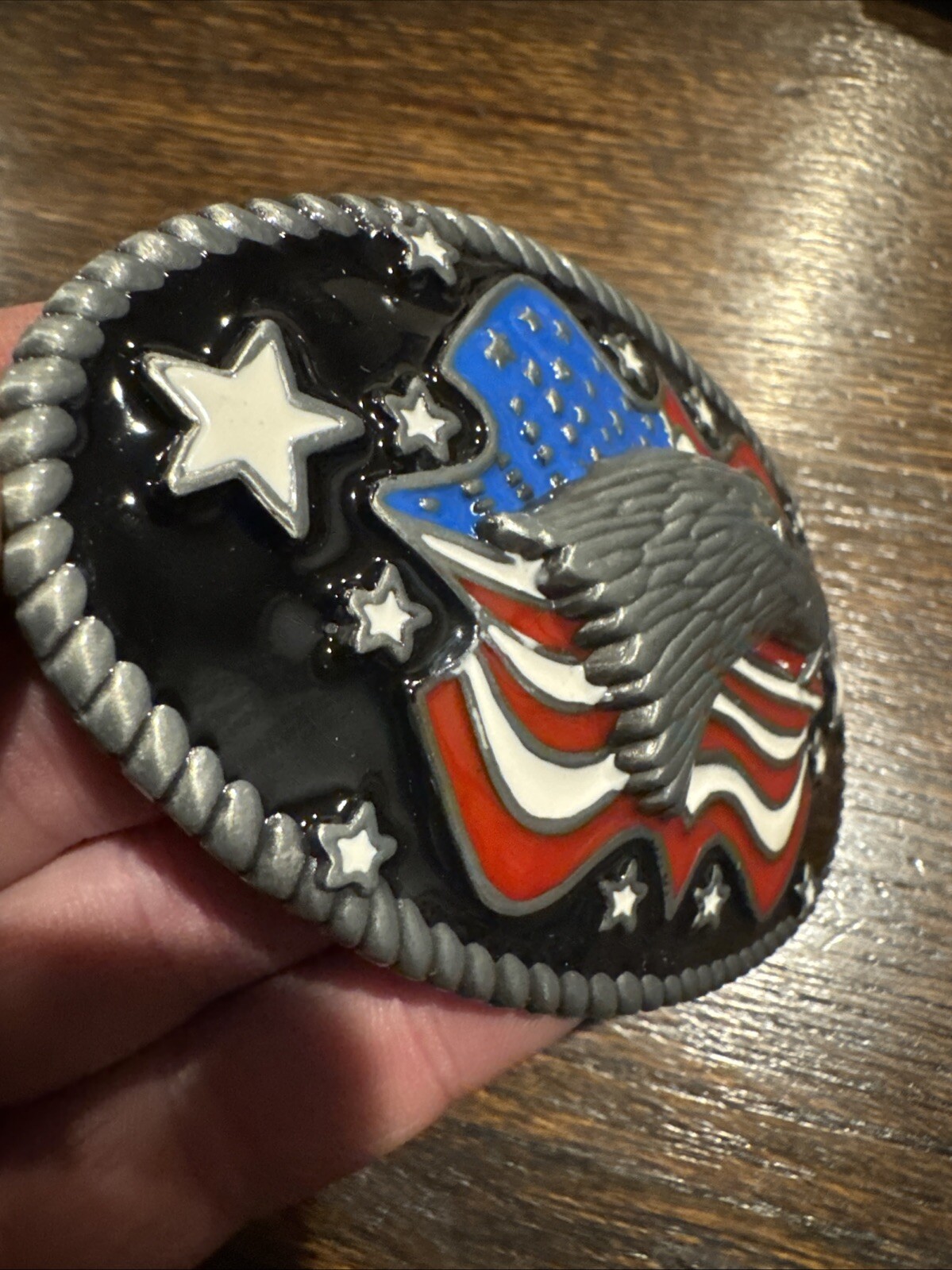 Bald Eagle Motorcycle Belt Buckle Cowboy Rodeo Collector American USA Patriot