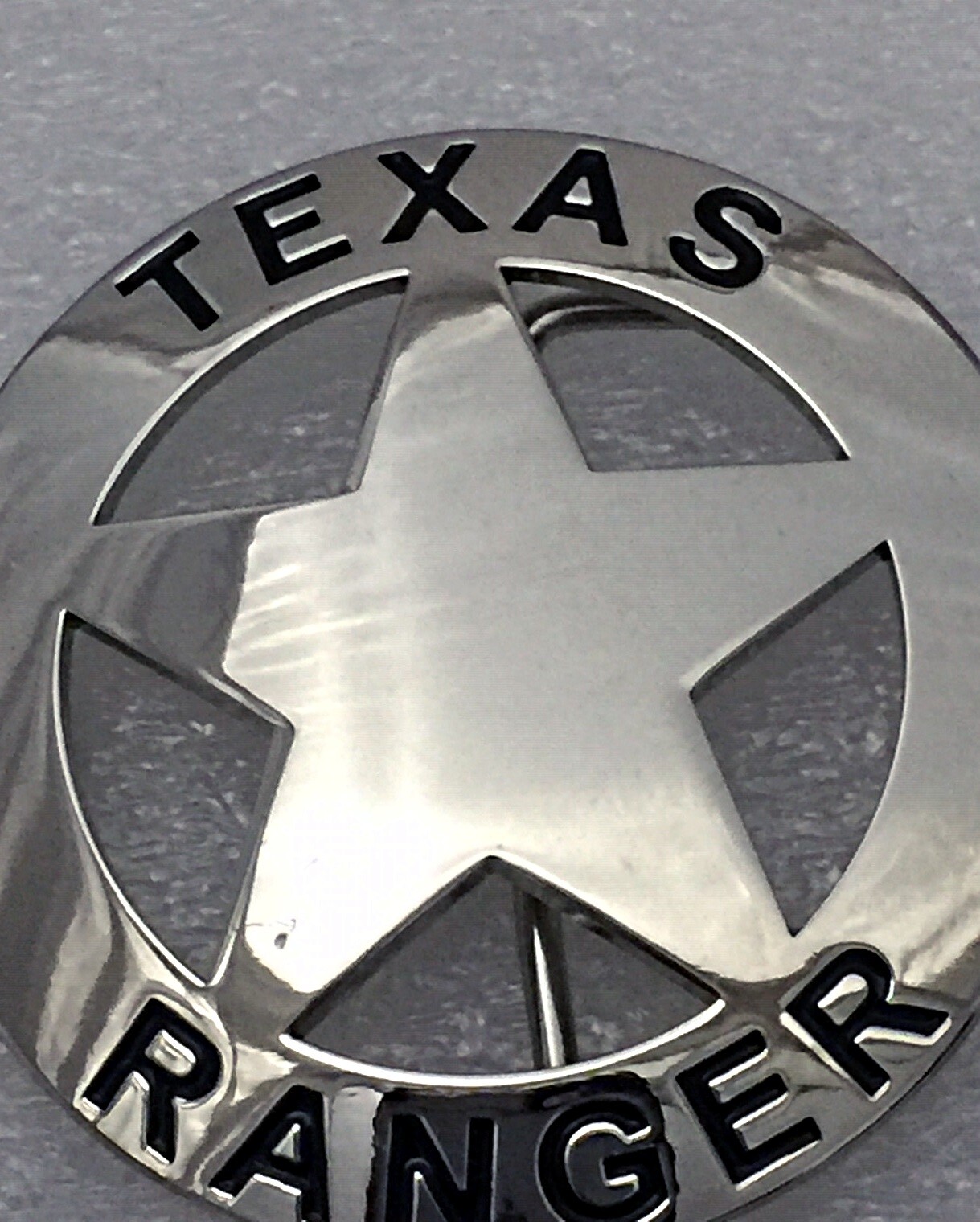 Texas Ranger Badge Belt Buckle (Silver) Slightly Scratched