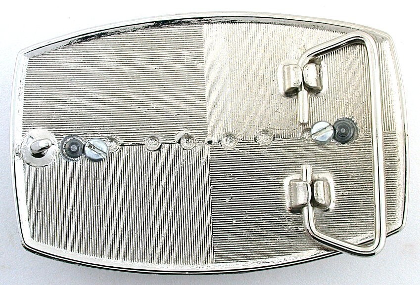 Silver Gold Color REAL 1921 Morgan Silver Dollar Belt Buckle EPBB188-12123