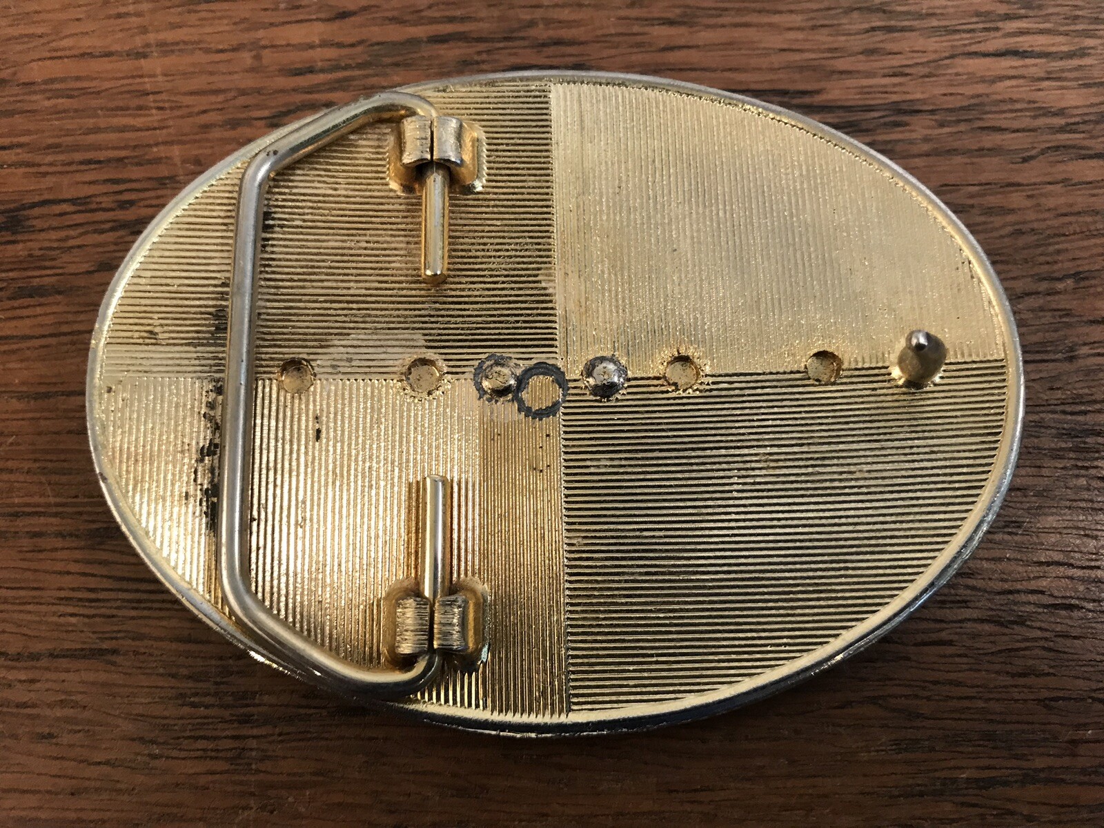 Vintage Equestrian Horse Metal Oval Belt Buckle