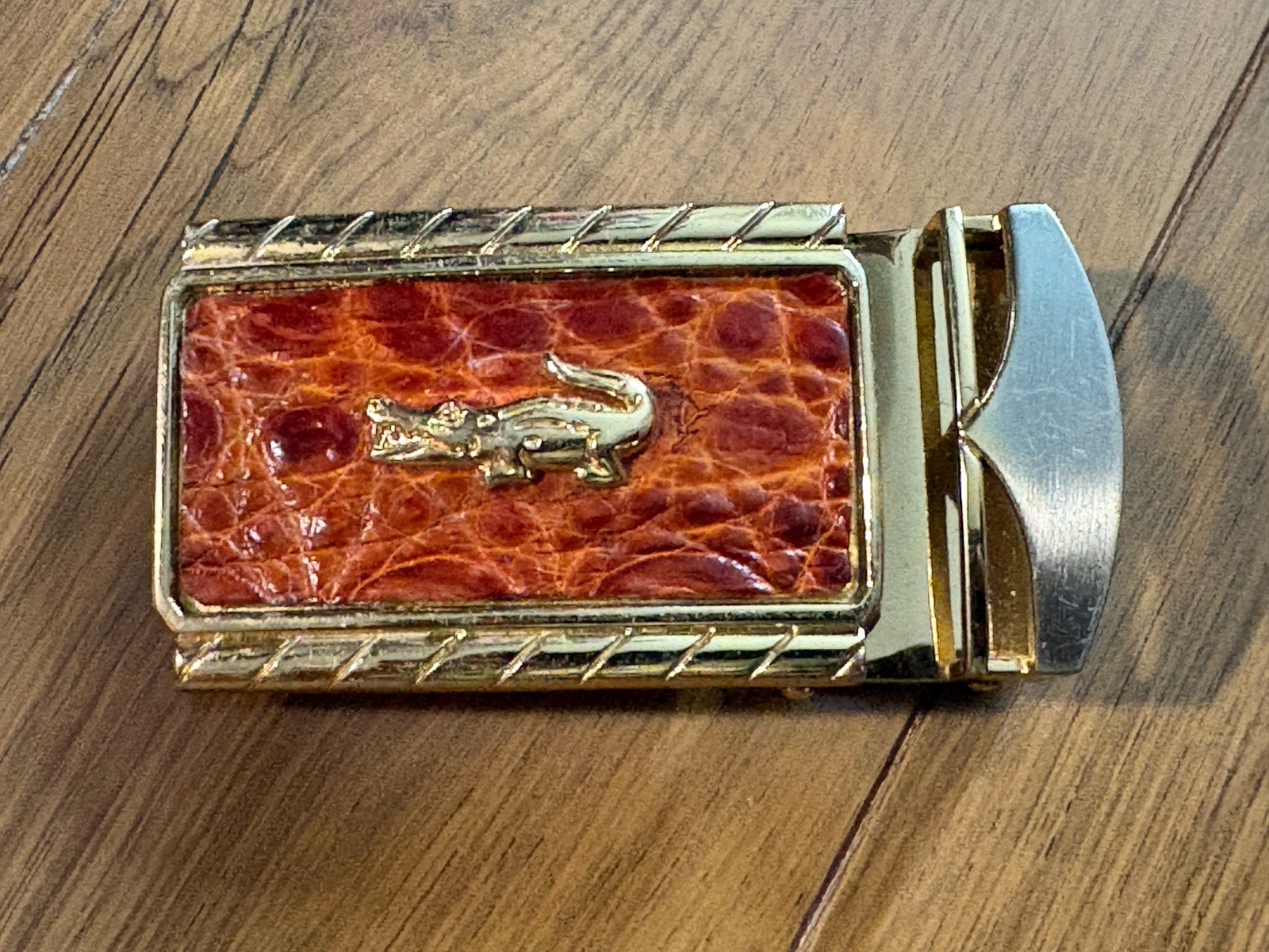 Lacoste Belt Buckle Gold And Brown – LQQK
