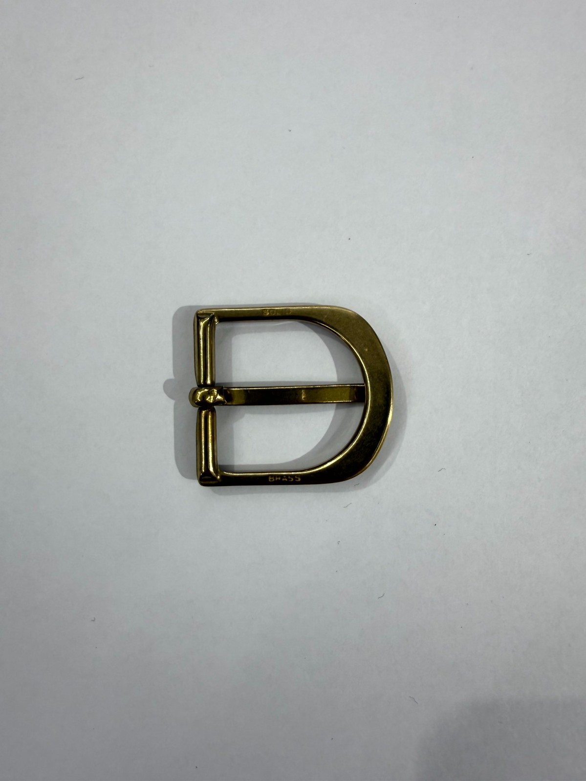 Solid Brass Satin Brass Belt Buckle Made in Italy Fits 1.18&Prime; Belt Strap