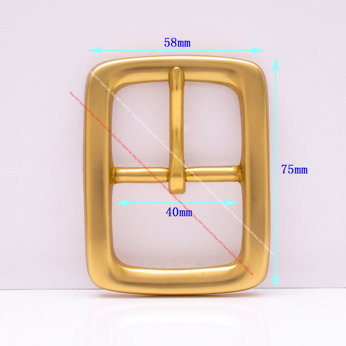 SOLID BRASS LONG QUALITY HEAVY CENTER BAR LEATHERCRAFT BELT BUCKLE INNER 40MM
