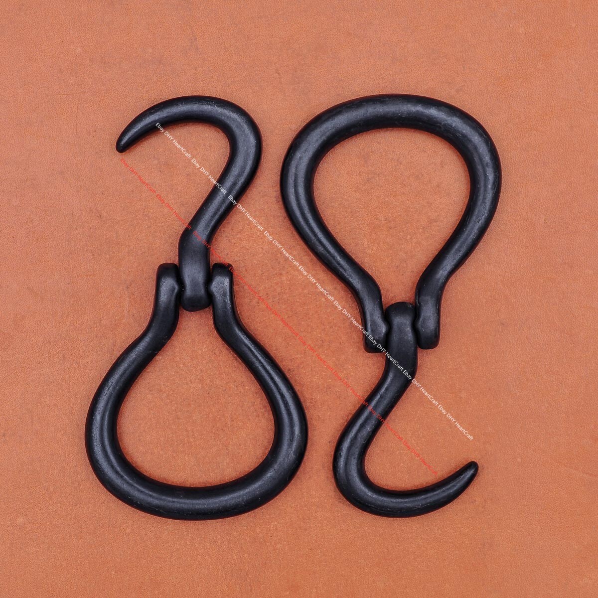 Black Western Cowboy Leathercraft Hoof Pick Leather Belt Buckle fit 34mm Strap