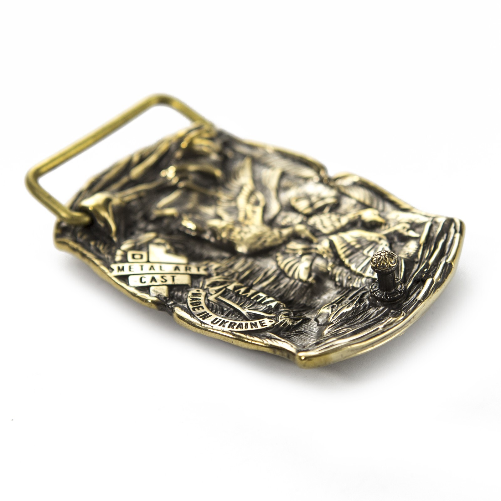 Belt buckle « Duck hunting », Trophy belt buckle, Hunter belt buckle