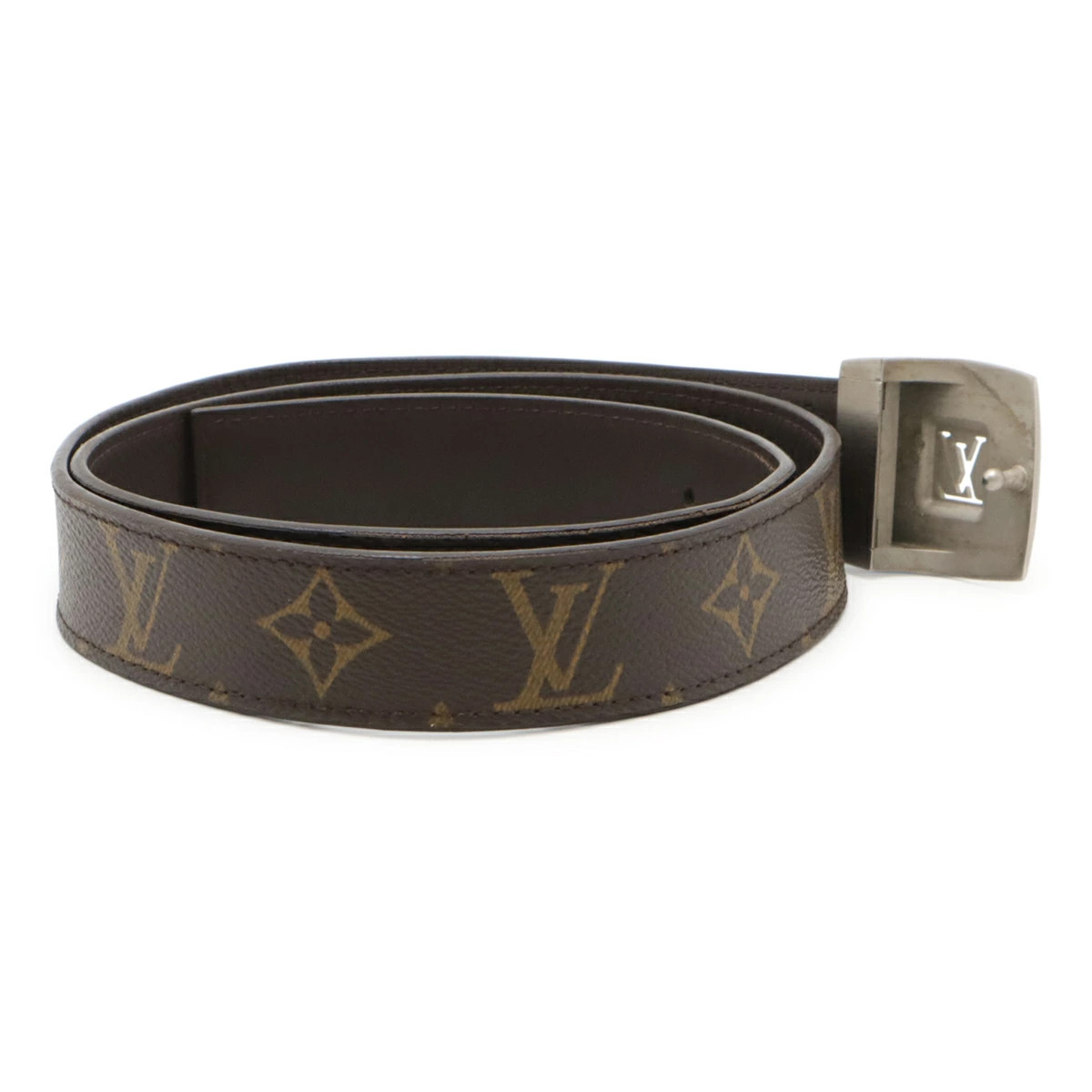 LOUIS VUITTON Monogram Suntulle Cut Belt Men&rsquo;s Men&rsquo;s Silver Hardware