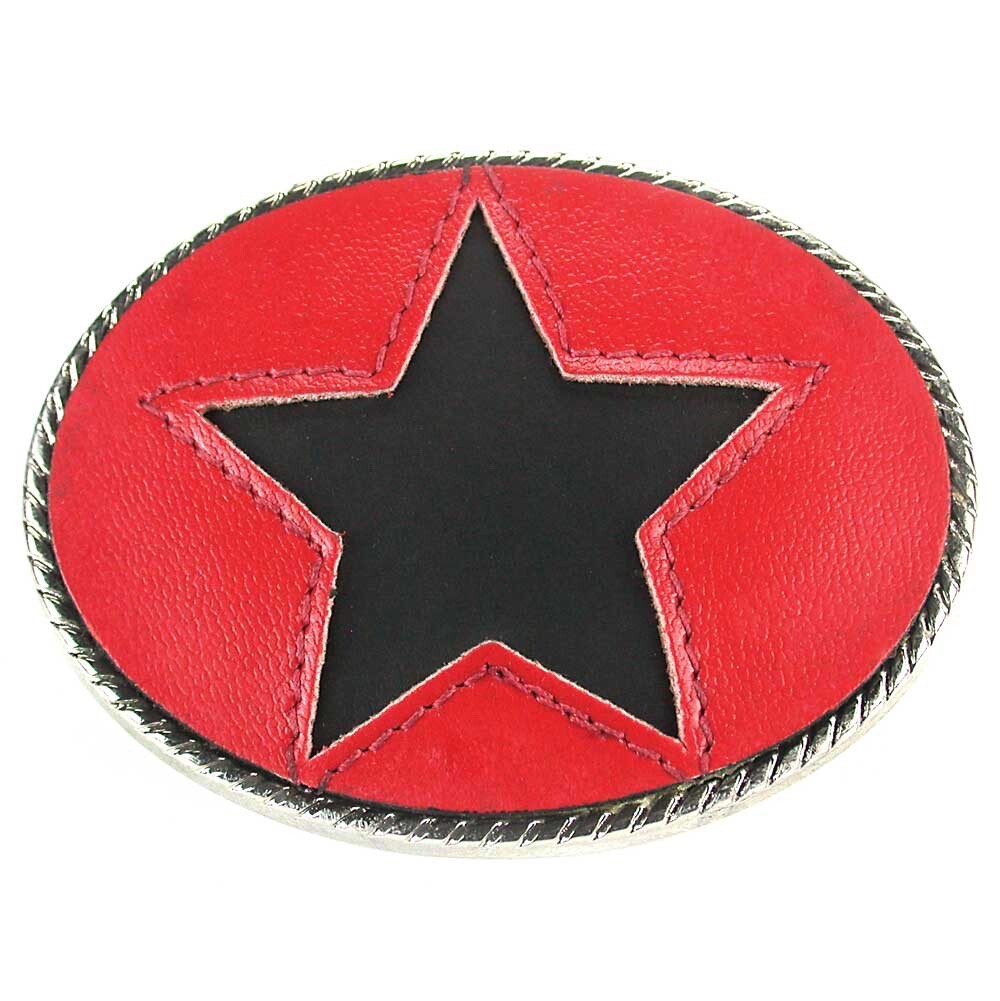 Cut Out Star Belt Buckle – Red