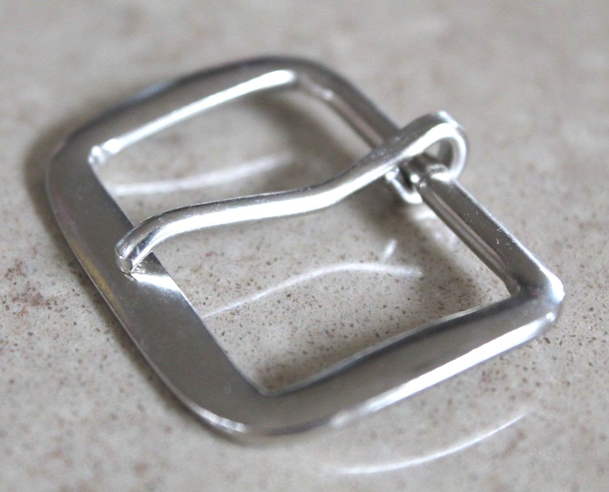 Nickel / Silver Coined End Bar Buckle fits up to 1 1/2&Prime; belt buckle lot of 5