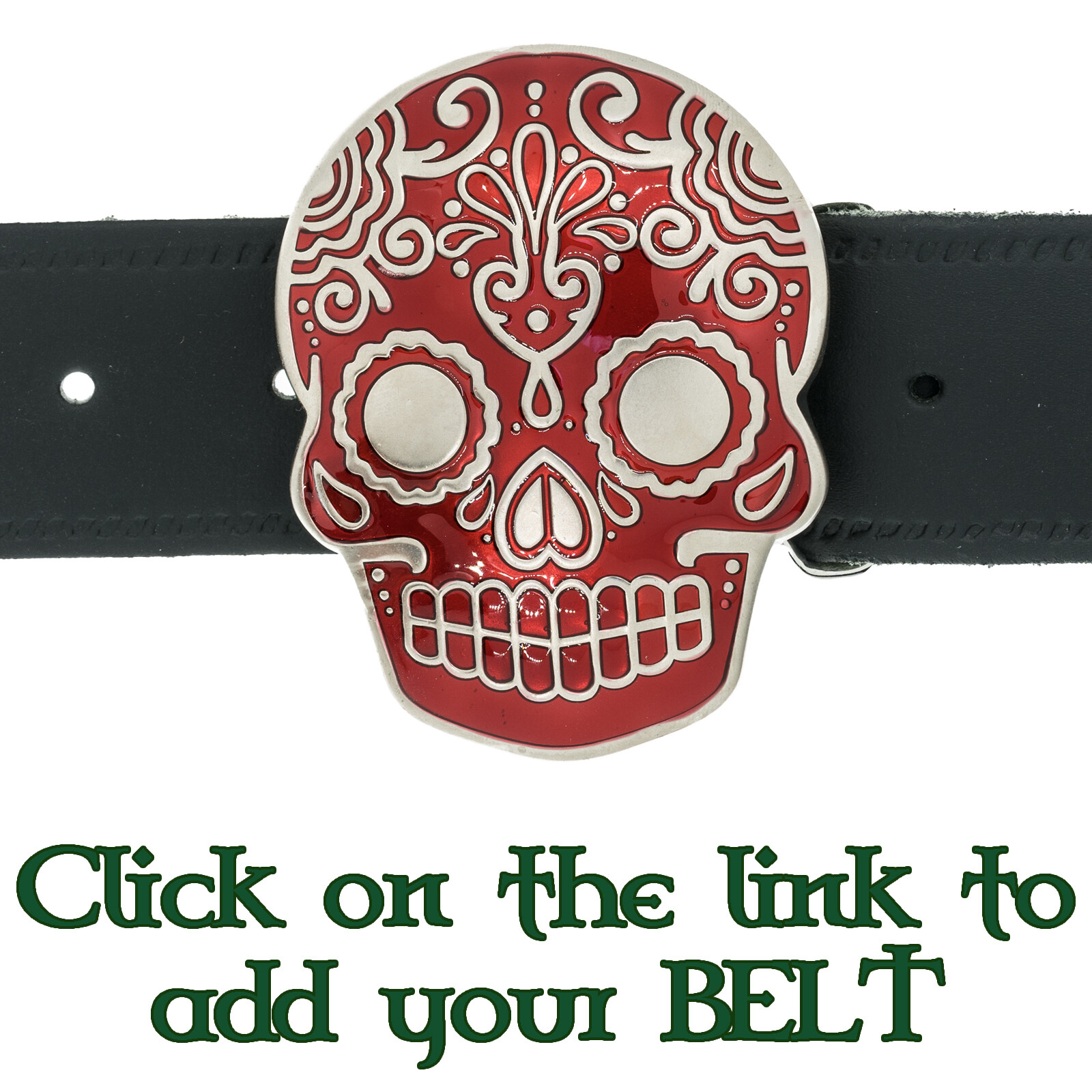 Candy Sugar Skull Day of the Dead Muertos Mexican Belt Buckle Biker Metal Pagan