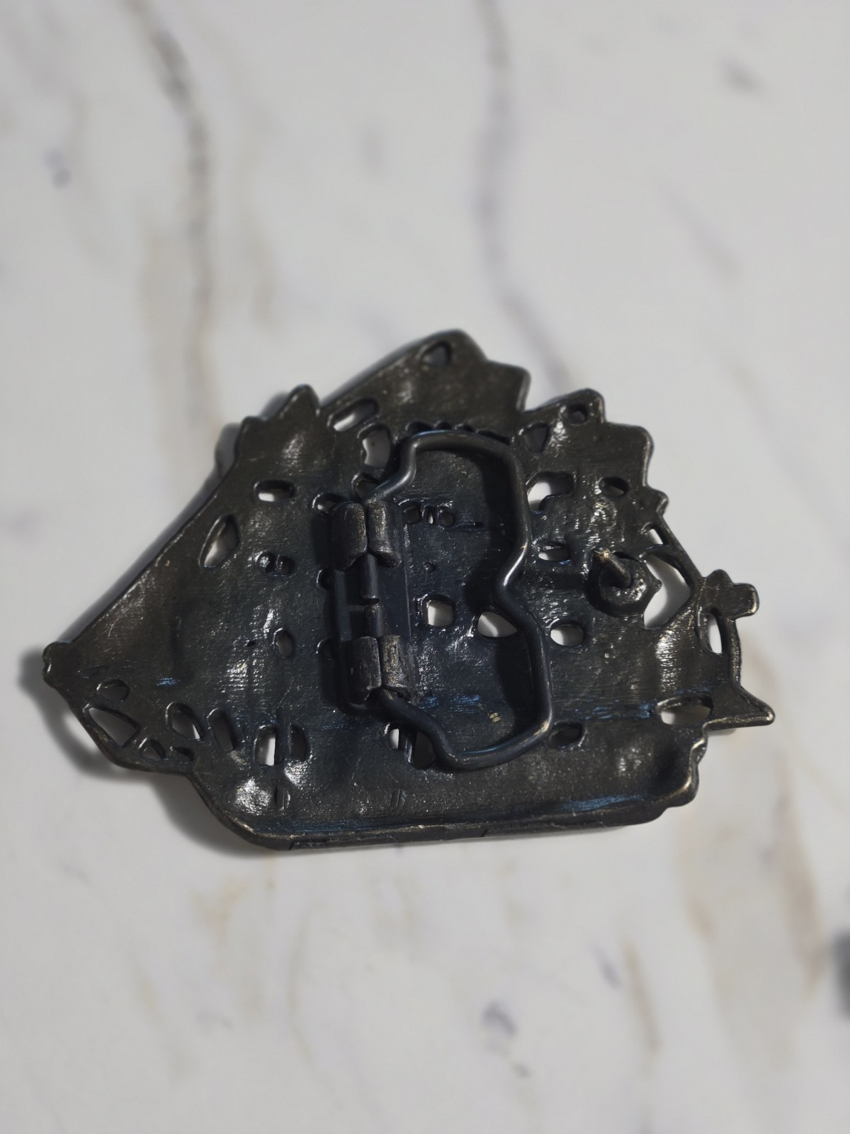vintage 1970s belt buckle TALL SHIP sailing boat CLIPPER western BRASS cowboy