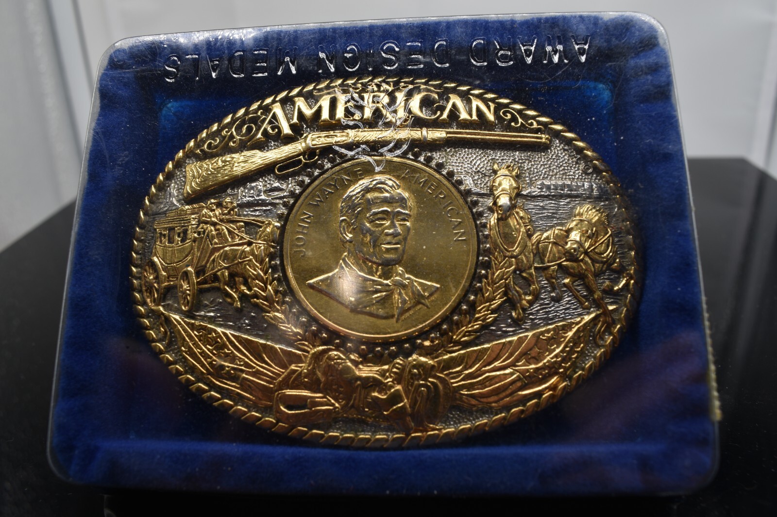 RAINY MOUNTAIN DESIGNS ADM JOHN WAYNE AN AMERICAN GOLD SILVER PLATED