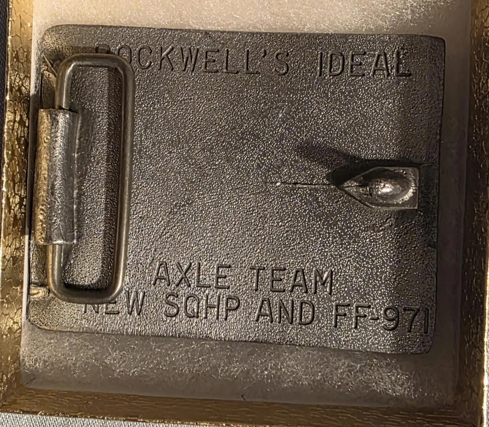 Vintage Metal Belt Buckle, The Ideal Axle Team, Rockwell, Automotive Parts, Nice
